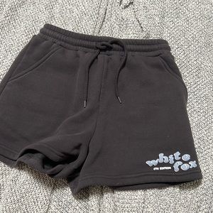 White fox sweat shorts